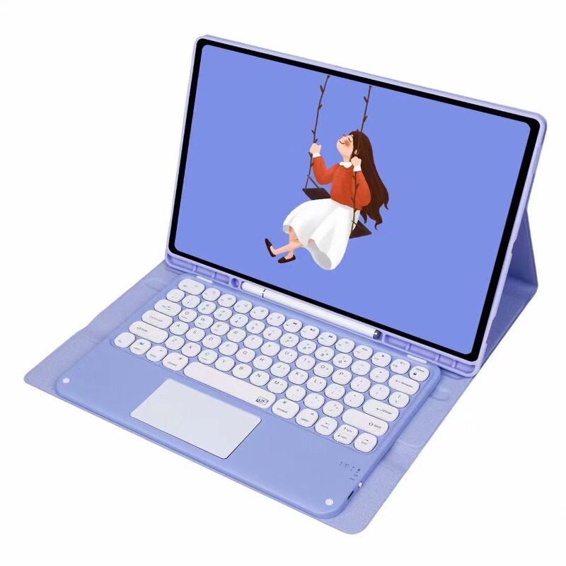 Suitable for Samsung S10U Protective Case S10Lite Round Cap Touch Bluetooth Keyboard P610 Leather Case with Pen Slot S11 Suitable for Samsung S10U Protective Case S10Lite Round Cap Touch Bluetooth Keyboard P610 Leather Case with Pen Slot S11