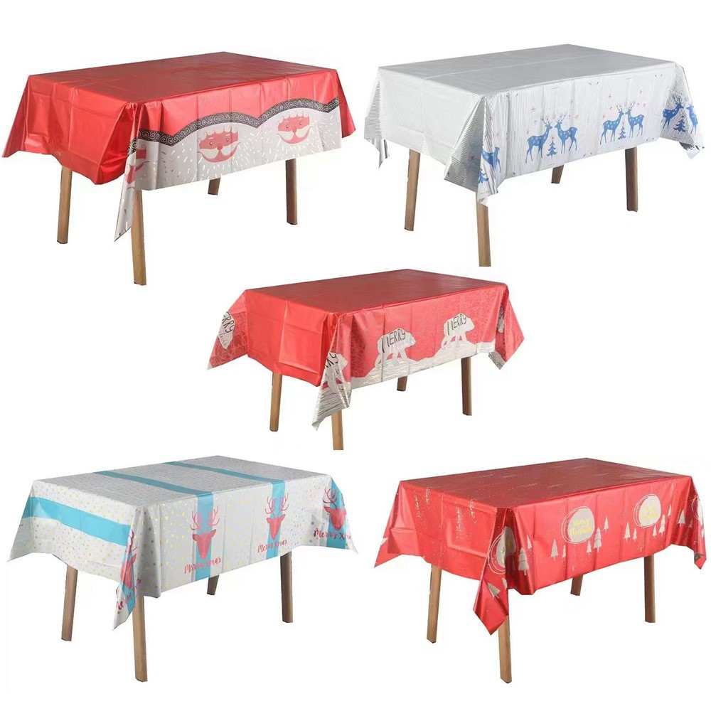 Disposable CCP Gold-plated Tablecloth Christmas New Year Graduation Season Tablecloth Supplies Disposable Bronzing Birthday Tablecloth