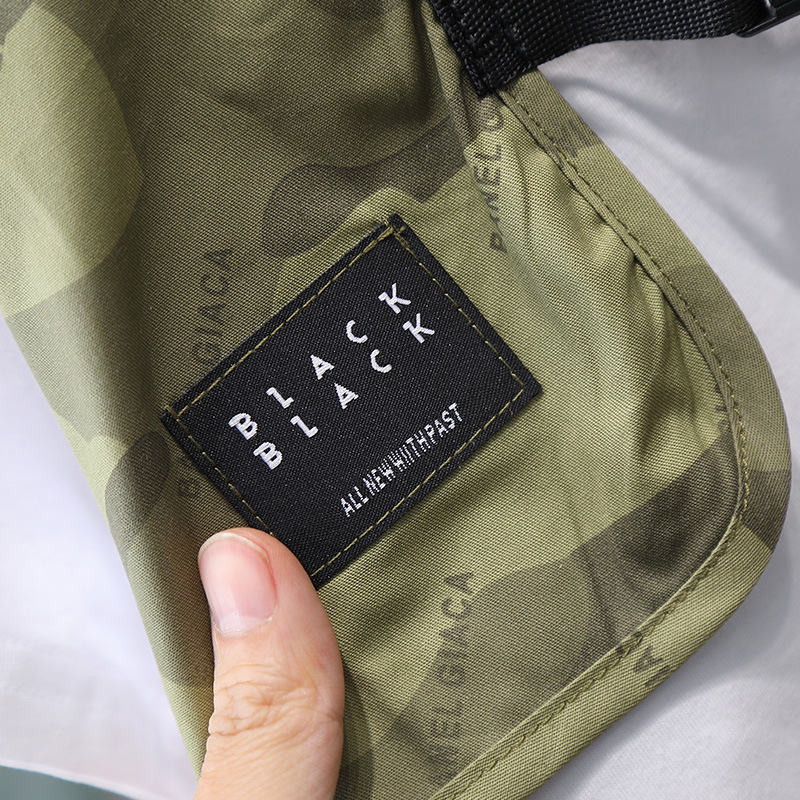 7176 Traje de manga corta para niños 2025 nuevo verano chico guapo falso dos piezas de camuflaje traje delgado de dos piezas