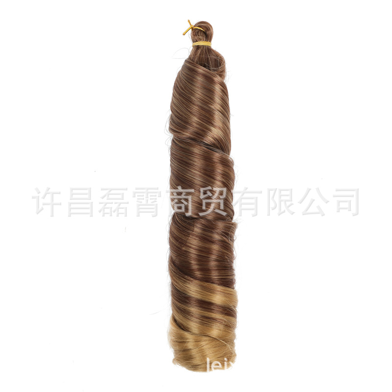 Tubo curvado rollo grande 24inch Silky French Loose Wave 24inch 150g peluca de fibra química