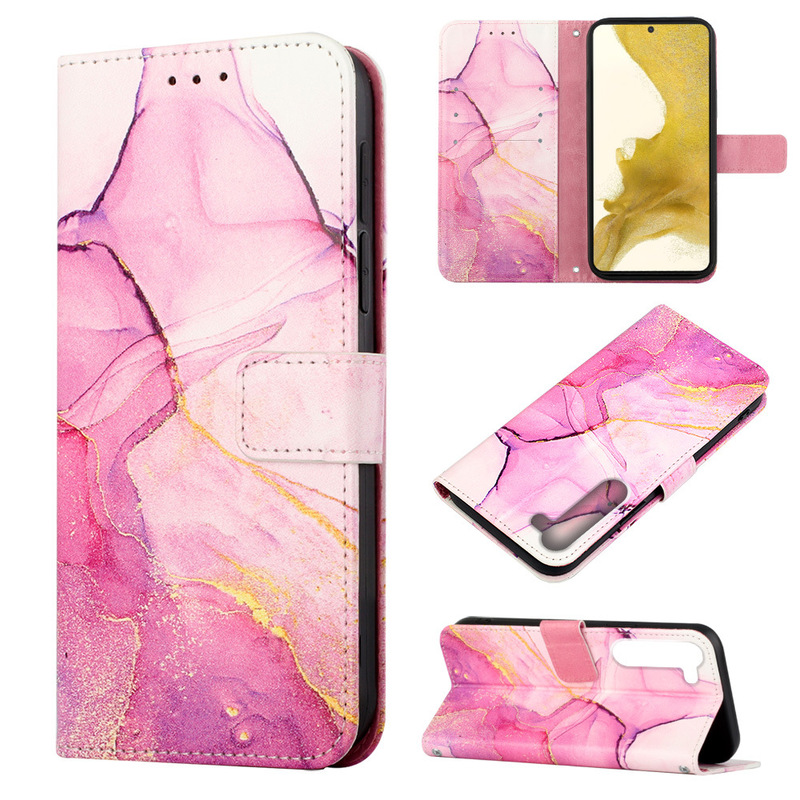 Marble Splicing for Red Rice Note 14R Pro Bronzing Mobile Phone Leather Case 14C 4G Painted Card Marble Splicing for Red Rice Note 14R Pro Bronzing Mobile Phone Leather Case 14C 4G Painted Card