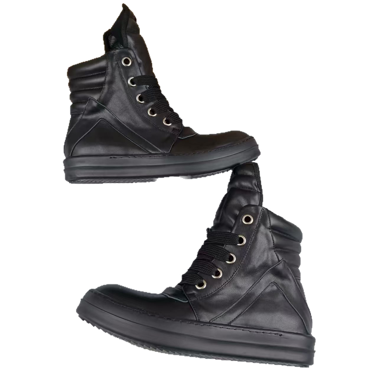 Hohe Herren-Martin-Stiefel im europäischen/amerikanischen Stil, echtes Leder, dicke Sohle, atmungsaktiv, abriebfest, lässige Schuhe mit Höhenverstärkung_voghion.com