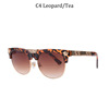 Luxury brand sunglasses round frame flat light mirror tide myopia frame 2166 retro