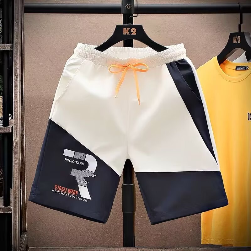 Men's Summer Thin Ice Silk Shorts for Outdoor Sports, Trendy Loose Quick-Dry Casual Shorts, Large Men's Shorts
