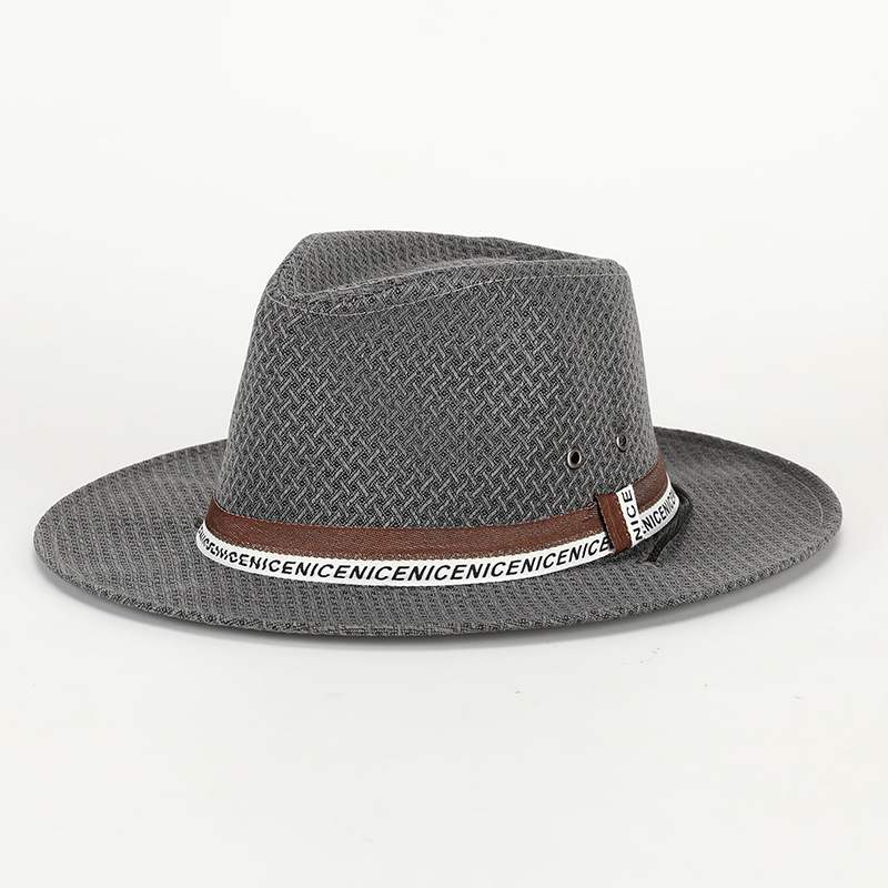 Sombrero de copa de primavera y verano de lino nueva moda casual protección solar al aire libre sombrero de sol a prueba de viento cuerda vacaciones sombrero transpirable al por mayor image 6