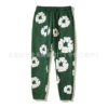 Foaming ink green trousers [white flower ring]