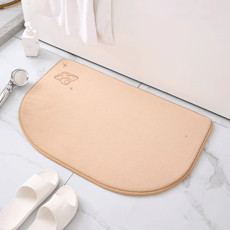 Alfombra de puerta semicírculo transfronterizo máquina lavable baño absorbente de secado rápido alfombra de esponja de memoria baño alfombra de piso de rebote lento