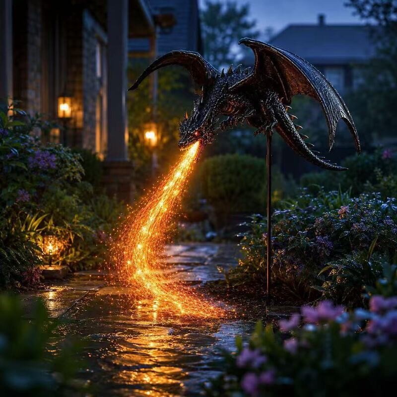 Cross-border new product Solar Dragon Fire Garden Light solar-powered dragon fire garden light ornament Cross-border new product Solar Dragon Fire Garden Light solar-powered dragon fire garden light ornament