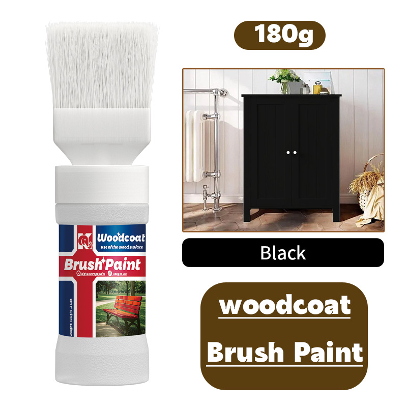 검정색 180g 목재 브러시 페인트, 단일 브러시 옵션 도구