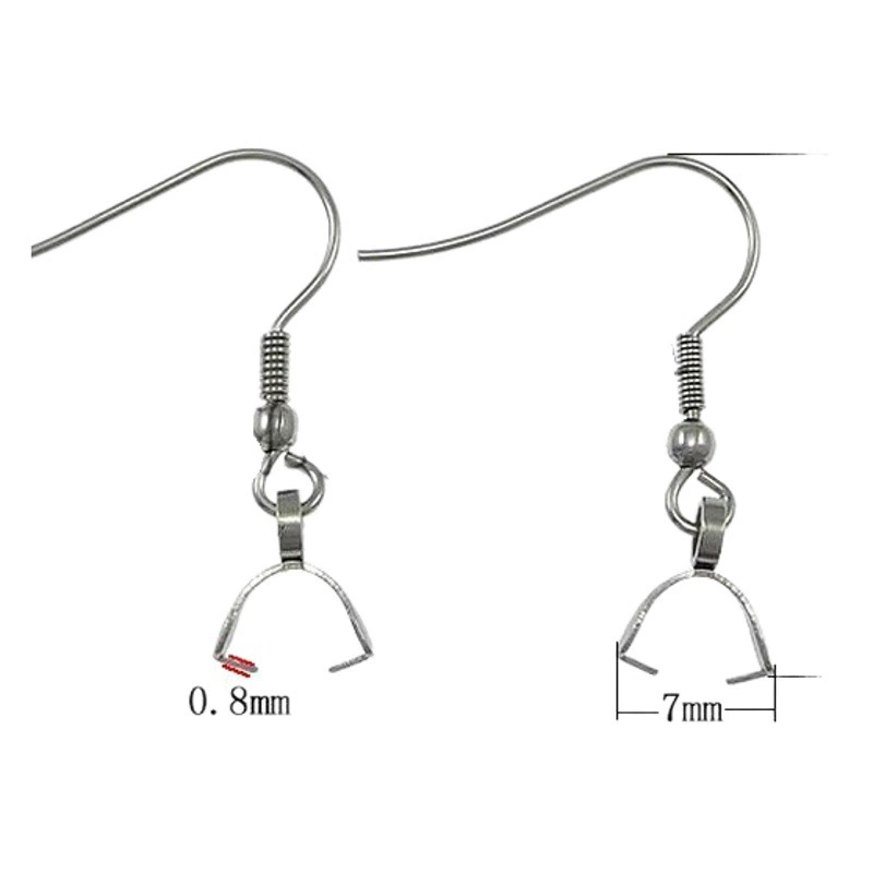 С бусинами с пружинным ушным крючком висит 2,5*9 Пряжка Для дыни DIY аксессуары из нержавеющей стали