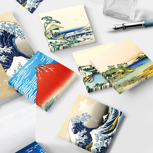 Ukiyo-e Thirty-Six Views of Mount Fuji by Katsushika Hokusai Notebook Art Hand Journal Note Pad Decor Non-adhesive