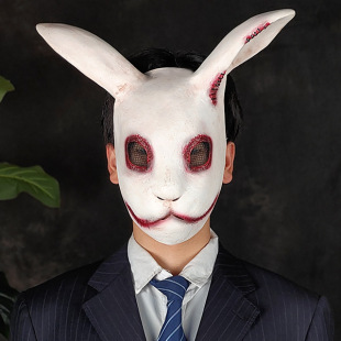 Halloween explosions bloody rabbit mask latex material breathable wholesale all kinds of holiday Christmas role play