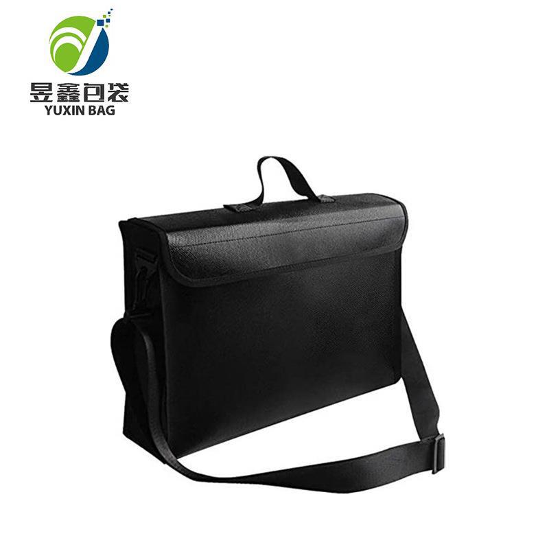 新款玻璃纤维防火文件收纳箱大容量笔记本电脑防火包手提包单肩包