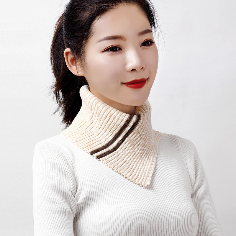 Autumn and Winter Cashmere Neck Gaiter for Men and Women, Thickened Warm Wool Knitted Neck Warmer Scarf