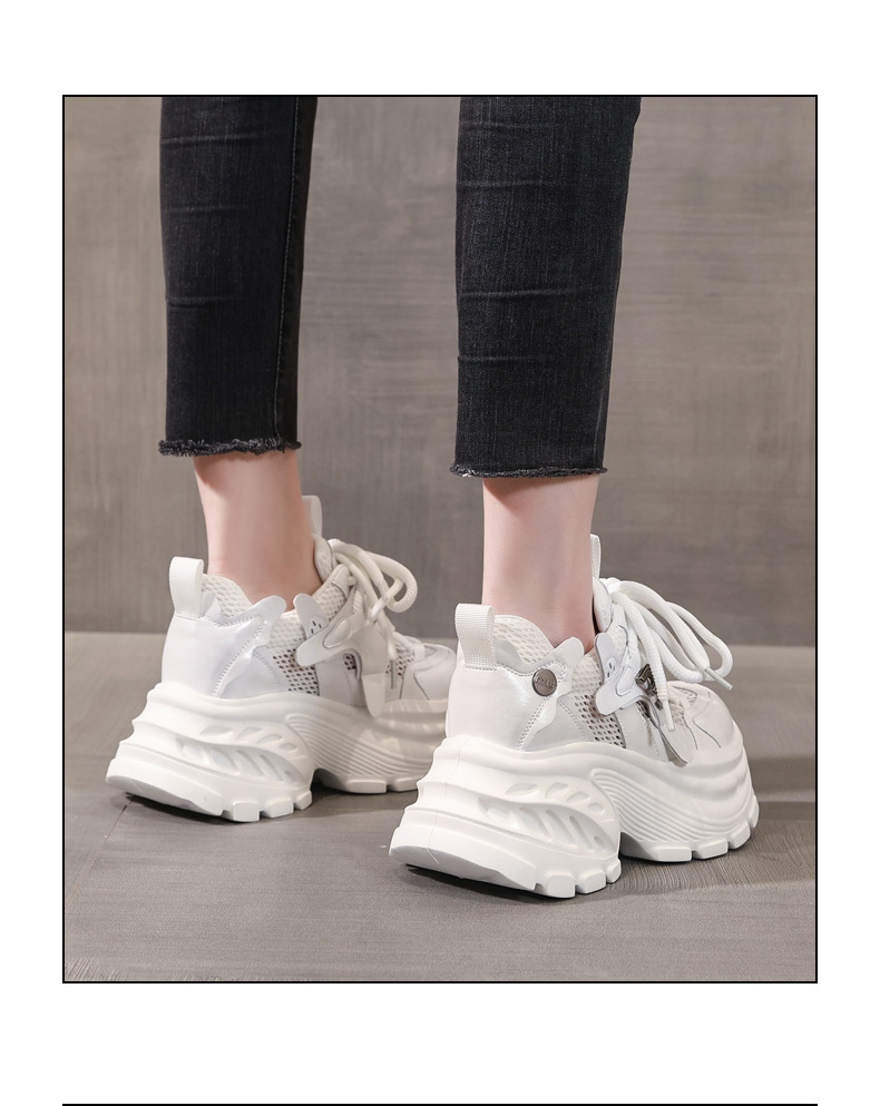 Giày sneaker nữ chunky đế dày tăng chiều cao, lưới thoáng khí, đa năng — màu sắc chi tiết 16