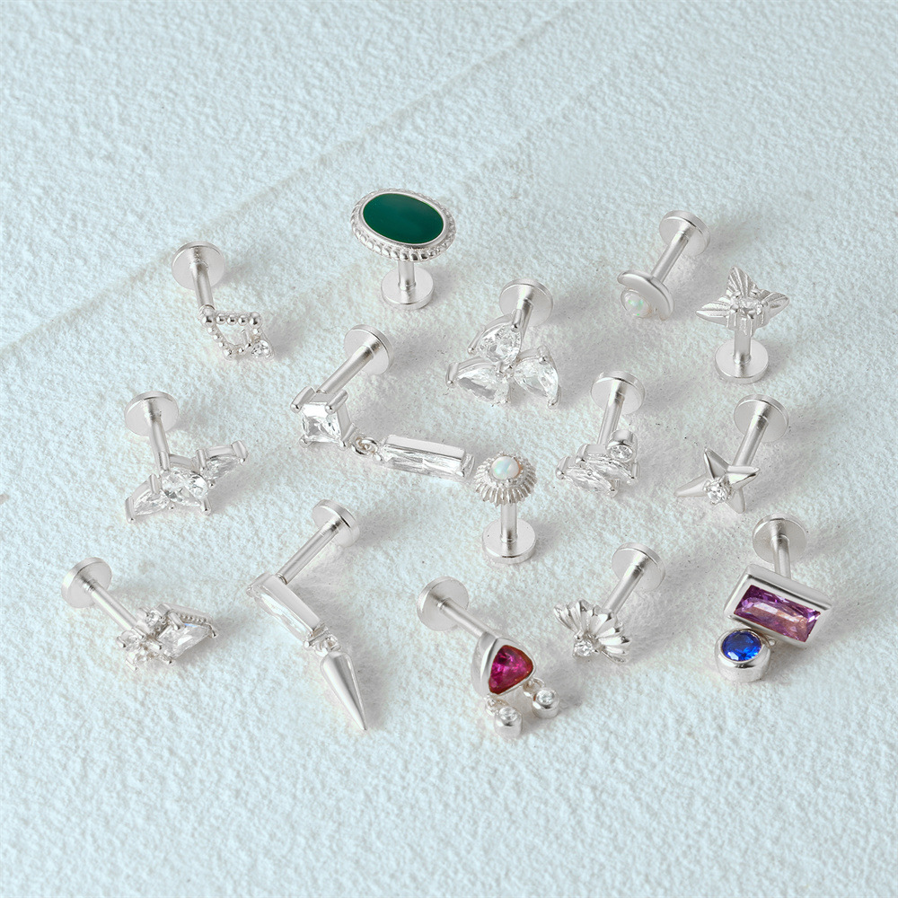 2g Weight October Birthstone Opal, Zircon Inlay Material Ear Studs Classification 1 Piece Quantity Daily Occasion 925 Sterling Silver Material Geometric Pattern Unisex Gender Plating, Inlay Design Simple Style Style 1 Piece Ear Cartilage Rings & Studs Simple Style Geometric 925 Sterling Silver Plating Inlay Opal Zircon 15