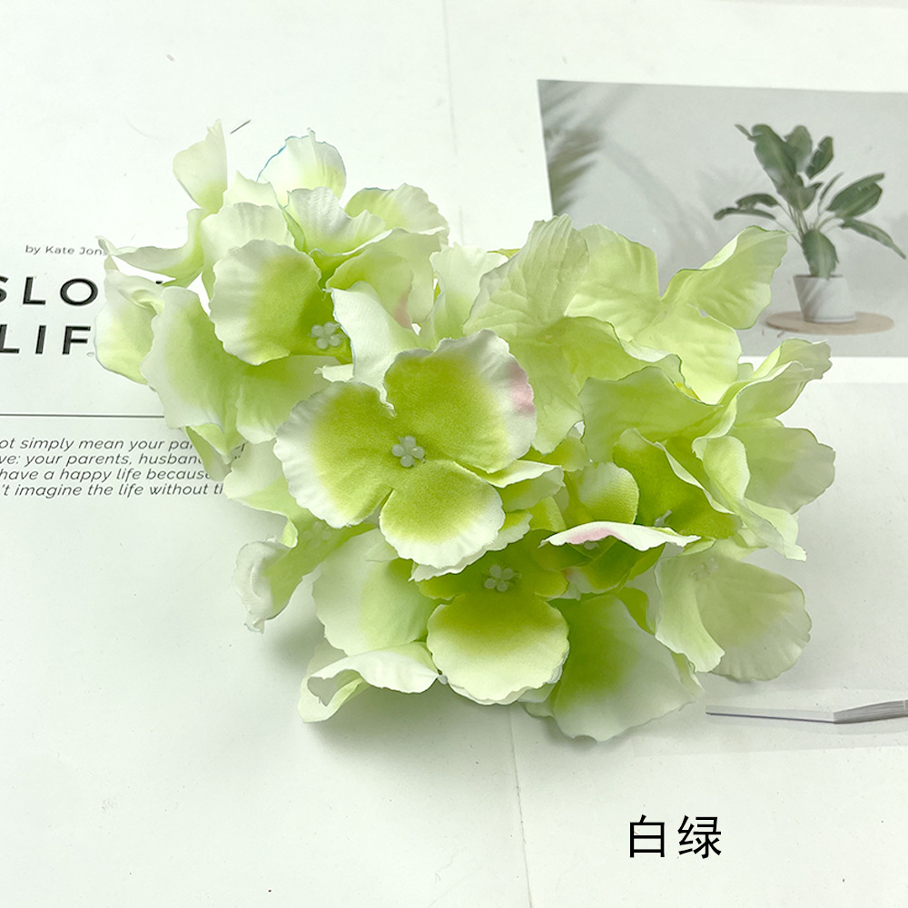 27 piezas de flores de hortenida de bodas, guía de diseño floral, sala de bodas, flores de fondo, flores falsas, flores de decoración de seda
