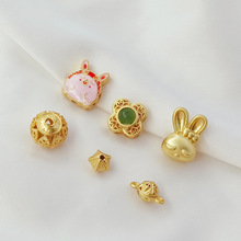 18K��ɫ�ŷ���������ʯ���~�������U�����p�����α����DIY���