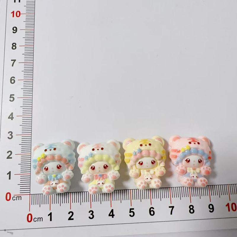 漫画かわいい動物着用猫樹脂アクセサリー手作り diy クリーム接着剤靴バックルヘアピンペンダントジュエリー材料|undefined