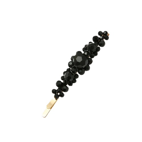 Simple Korean Instagram Crystal Hair Clip with Fish Line Braiding and Spring Clip, Trendy Hair Accessory for Girls