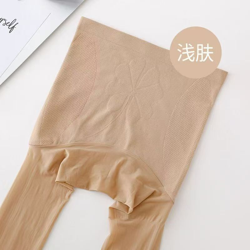360 Seamless Large Size Pantyhose with High Waist and Tummy Control, Apple Butt Shaping Leggings, Bare-Leg Effect Socks