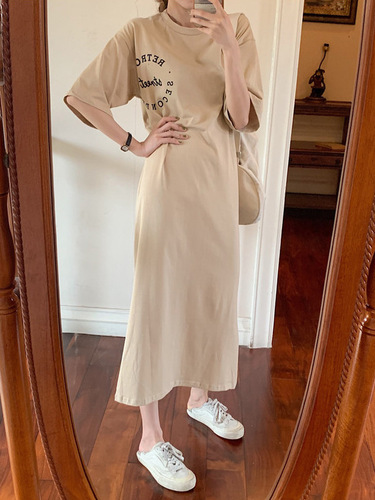 2025 summer Korean style shirt dress splicing French fashion loose large size fat fresh over-the-knee dress children