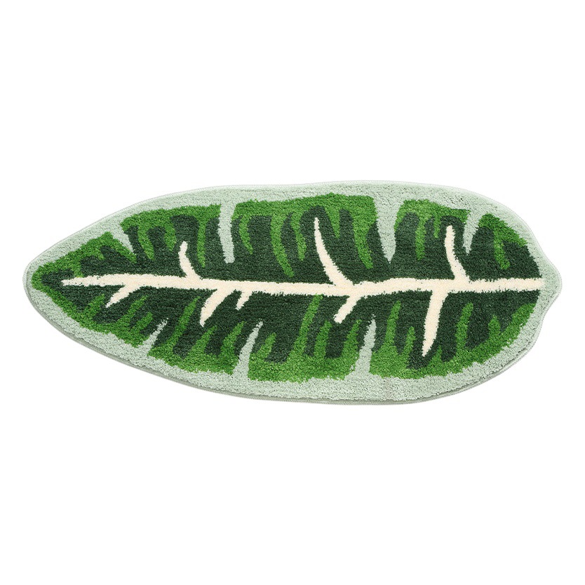 Planta nórdica hoja mechón alfombra baño antideslizante alfombra baño sala de estar dormitorio sexo opuesto piso mat