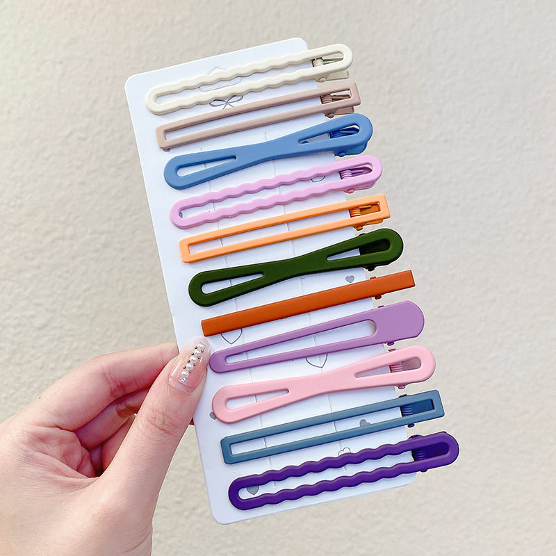 Coreana lateral frange clip de cabello de la frente de mujer sensación avanzada 2025 nuevo toque de dopamina clip de boca de pato