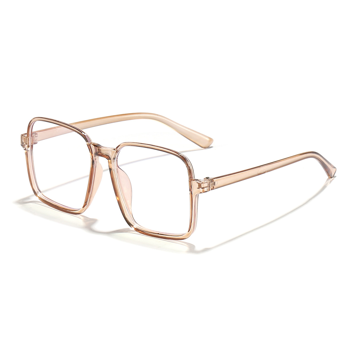 Nuevos fabricantes transfronterizos venden al por mayor lentes planos cuadrados anti-luz azul de montura grande para mujer sin rostro, gafas con montura de miopía pequeña