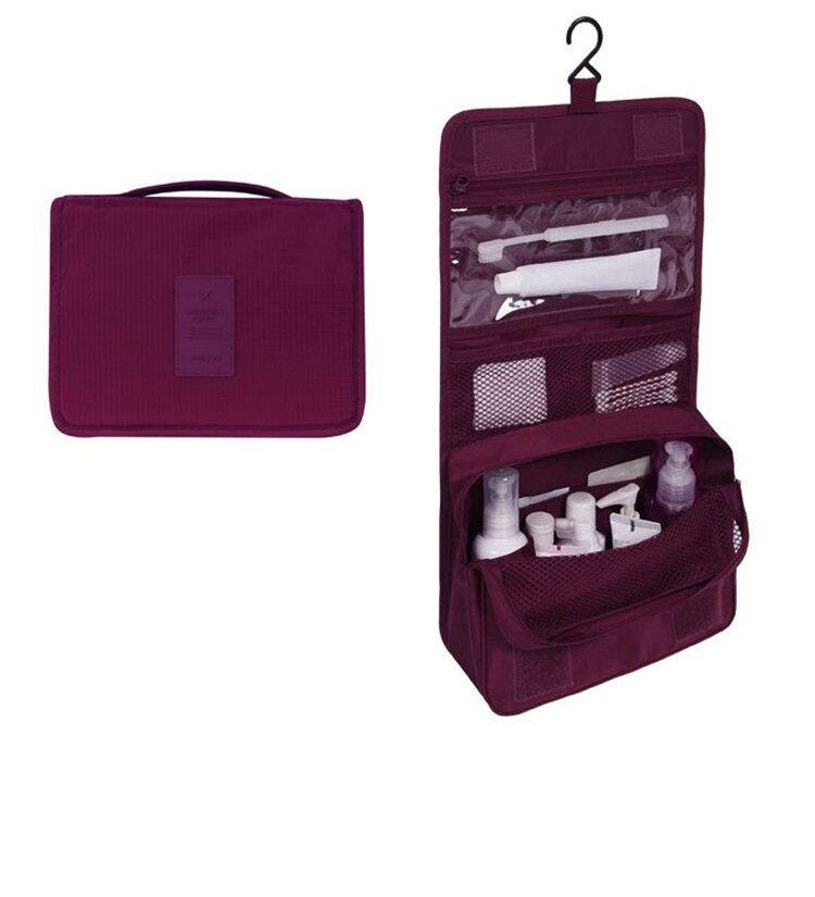 Nueva bolsa de cosméticos de viaje floral bolsa de lavado gancho colgando bolsa de almacenamiento de gran capacidad plegable bolsa de organización portátil