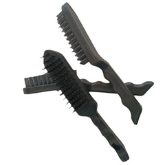 加厚鋼絲刷 塑料把鋼絲刷金屬表面清潔刷工業級 除鏽刷子魚鱗刷