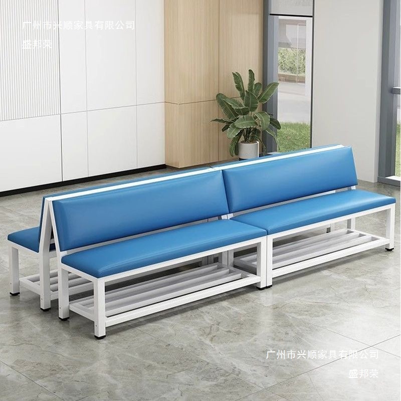 Long Soft-Packed Stool, Shopping Mall Rest Stool, Training Stool, Bedside Bathroom, Locker Room, Shoe-Changing Stool, Waiting Chair