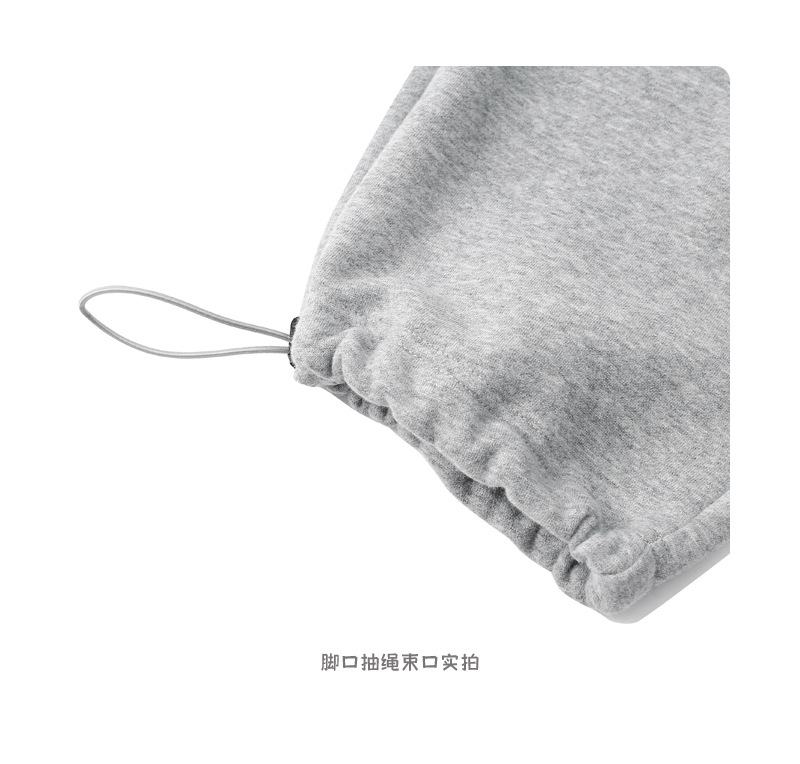 登爵男装2022秋季新款 350g重厚实宽松休闲抽绳束脚裤男