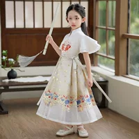 Юбка Hanfu Mamian для девочек, новинка 2025 года, детский национальный костюм в китайском стиле, новый китайский костюм Тан, детская одежда, весна-лето.