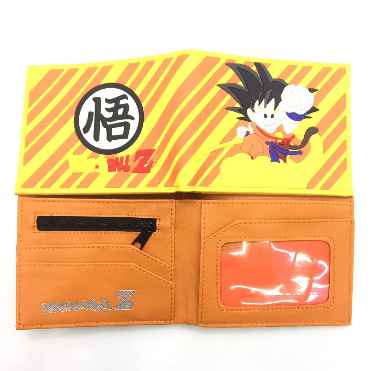 Anime nuevo Dragon Ball dragón Bola de silicona cartera tortuga Wu corto estudiante cartera masculina