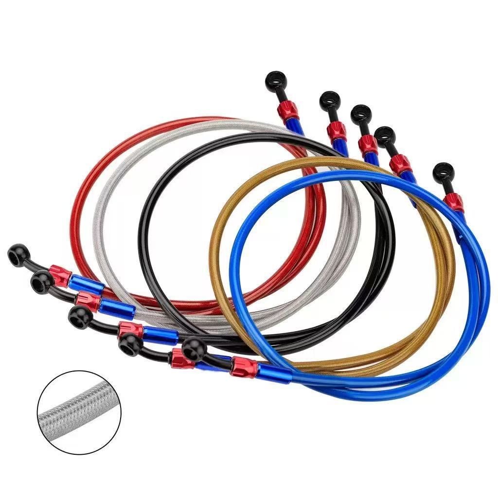 Brake Oil Hose Motorcycle Teflon Aluminum Alloy Fisheye Disc Brake Hydraulic Hose Brake Steel Throat Brake Caliper