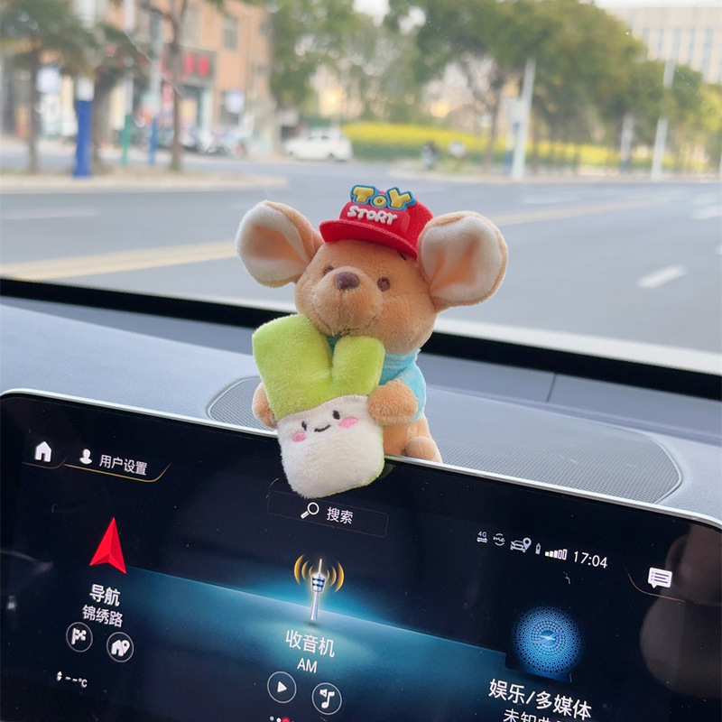 インターネット有名人漫画バックミラースクリーン装飾品クリエイティブかわいい子犬センターコンソール車の装飾インテリアアクセサリー女神|undefined
