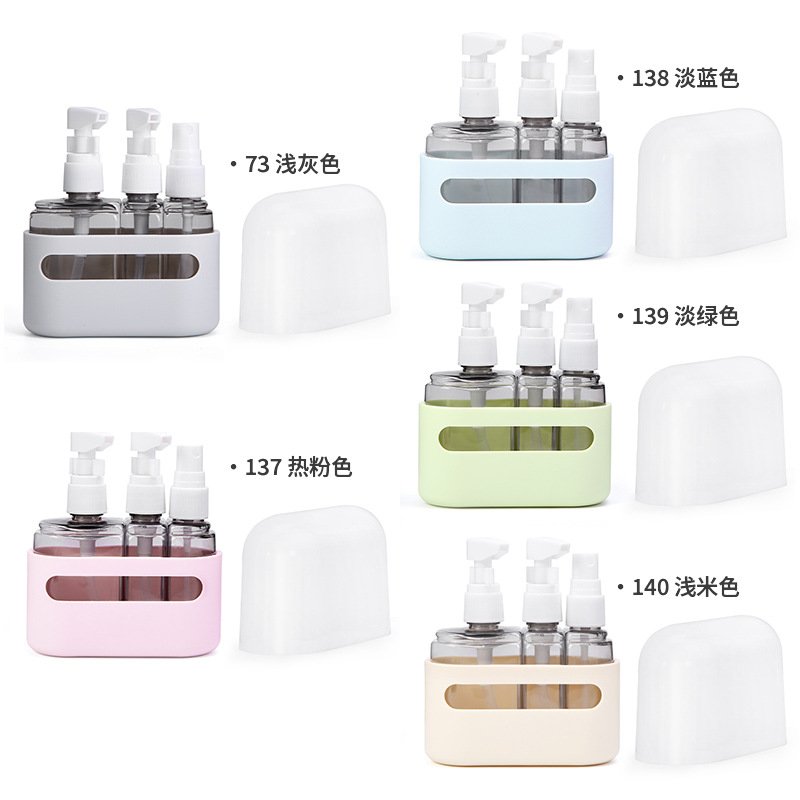 Amazon combinación traje botella de viaje FDA botella de spray botella de loción cosmética a prueba de fugas lavado sub-botella muestra