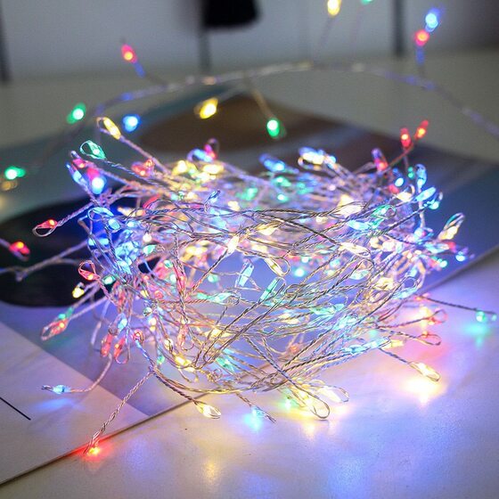 Solar copper firecracker lights string lights holiday party decoration night lights outdoor waterproof atmosphere lights lighting