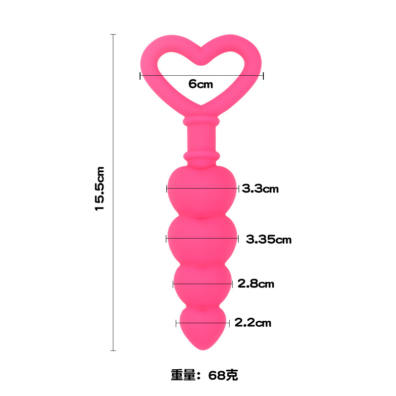 Heart-Shaped Silicone Anal Plug, Purple Body-Safe Silicone, Smooth Tapered Design — detail image 4
