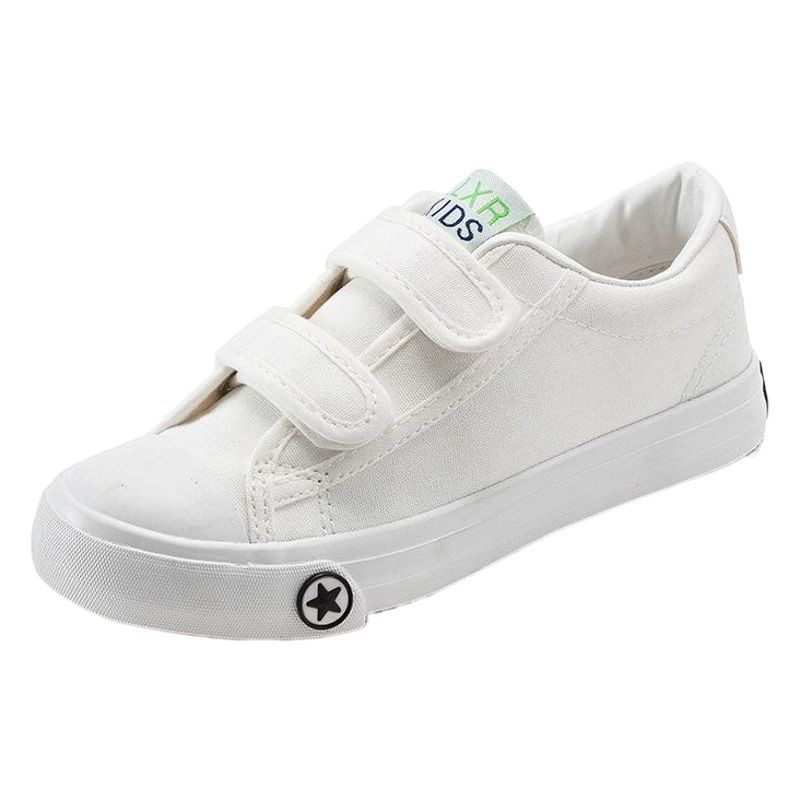 Белые туфли, Студенческая детская обувь, бесшовная детская парусиновая обувь поколения, фабричная прямая однотонная базовая обувь для родителей и детей