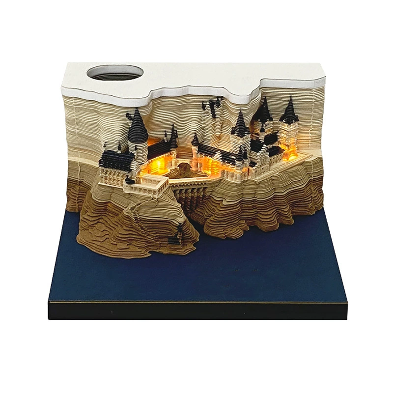 3D Castle Desk Calendar, Custom Creative Gift, 2026 Weekly Options with Lighted Covers