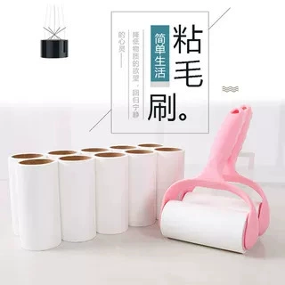 滚筒粘尘器可撕式粘毛器批发滚刷沾毛替换粘纸衣服除毛刷宠物去毛
