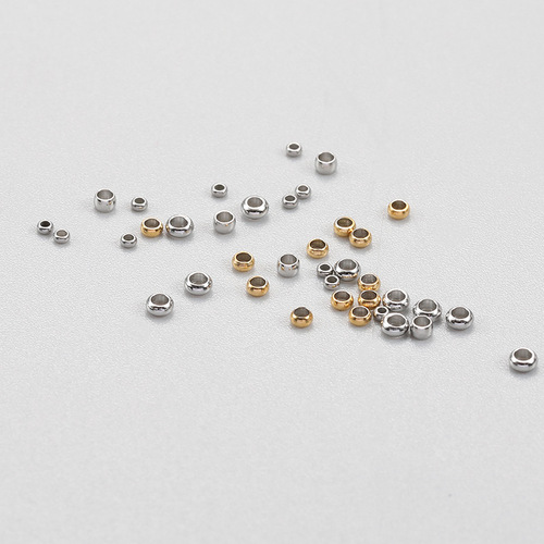 Stainless steel vacuum gold-plated collapsible annealing positioning beads DIY necklace and bracelet titanium steel bead end fixing beads