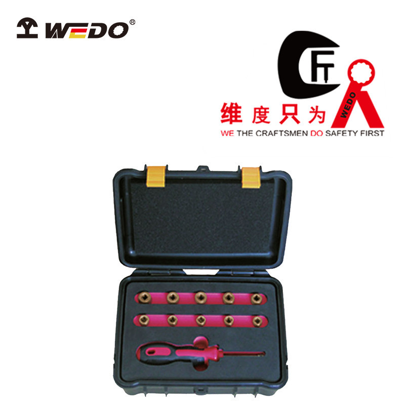 WEDO维度 防爆1/4"方11件套盒装套筒BE101B 铍青铜无火花组套工具