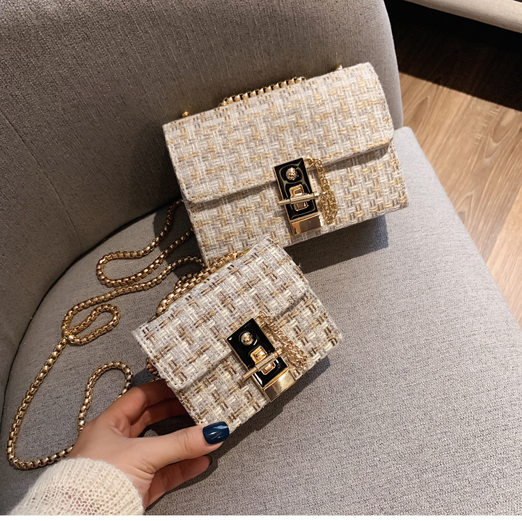 Street 2023 Nuova borsa a tracolla Borsa a catena in lana moda Borsa da donna Piccola borsa a tracolla rossa in rete fresca_voghion.com