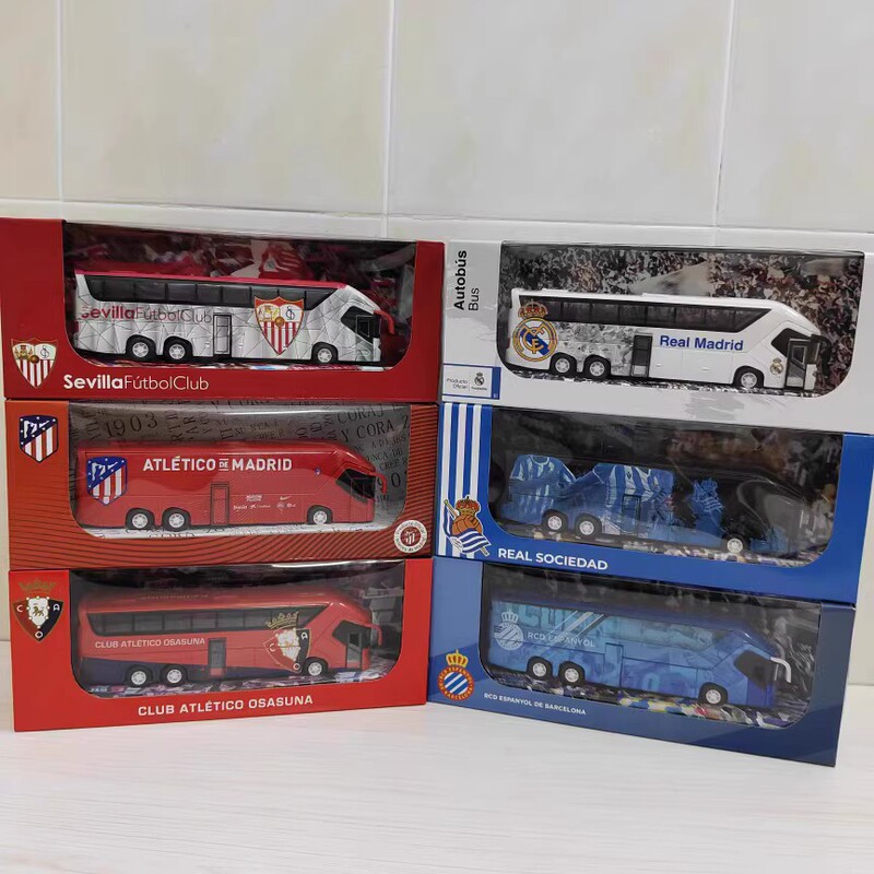 Bus model official genuine goods gift Ventus Real Madrid Barcelona football World Cup AC Milan International