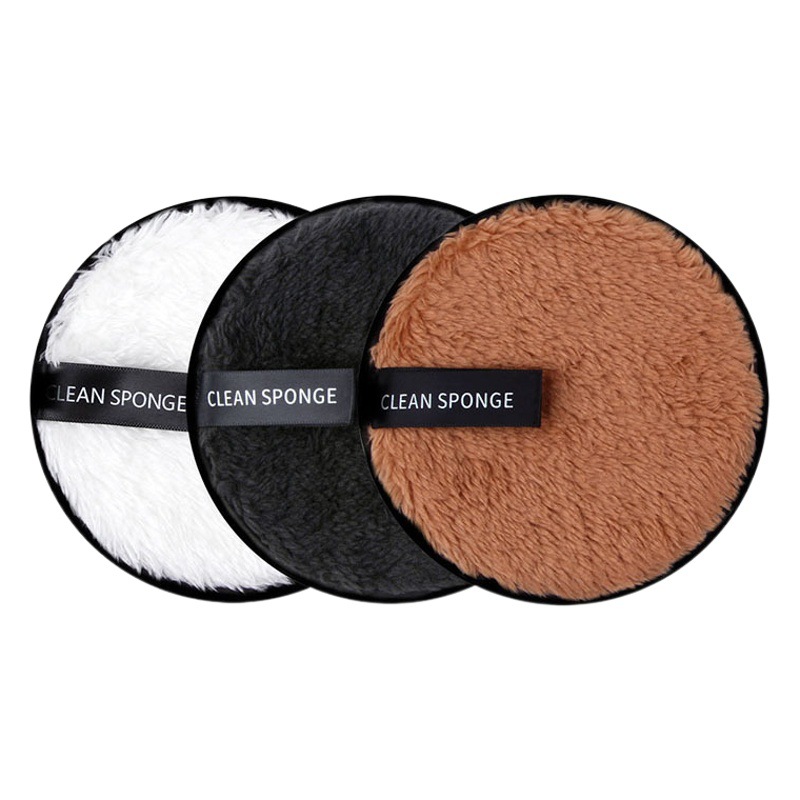 Almohadilla desmaquillante de esponja de terciopelo ártico para personas perezosas para lavarse la cara, almohadilla desmaquillante lavable y reutilizable, esponja para polvo