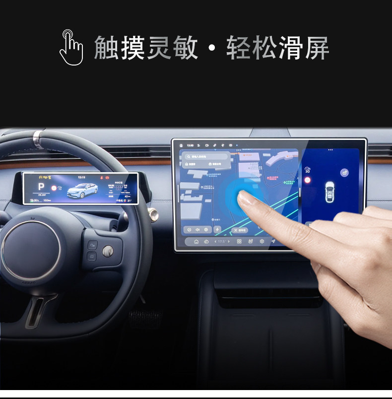 Suitable for MG07 central control navigation instrument interior display screen protective tempered film car interior accessories modification