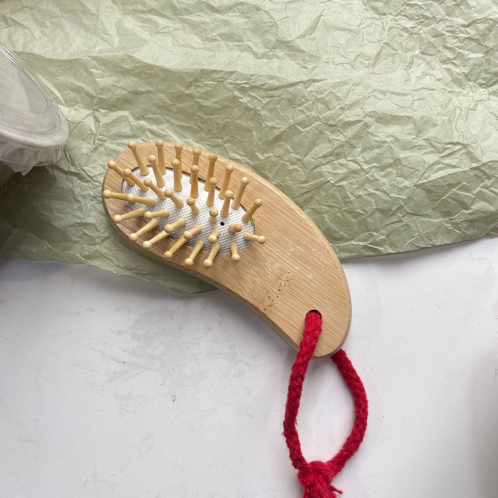 Peine de colchón de aire portátil masaje cuero cabelludo moda cabello suave anti-anudado madera de loto viaje hogar peine de madera BH411